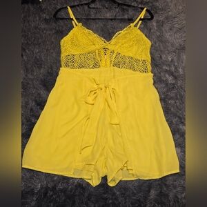 Fashion Nova Sunny Lace Romper